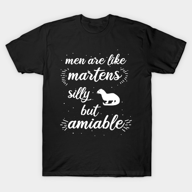 Men martens love motif wild animal ferret T-Shirt by FindYourFavouriteDesign